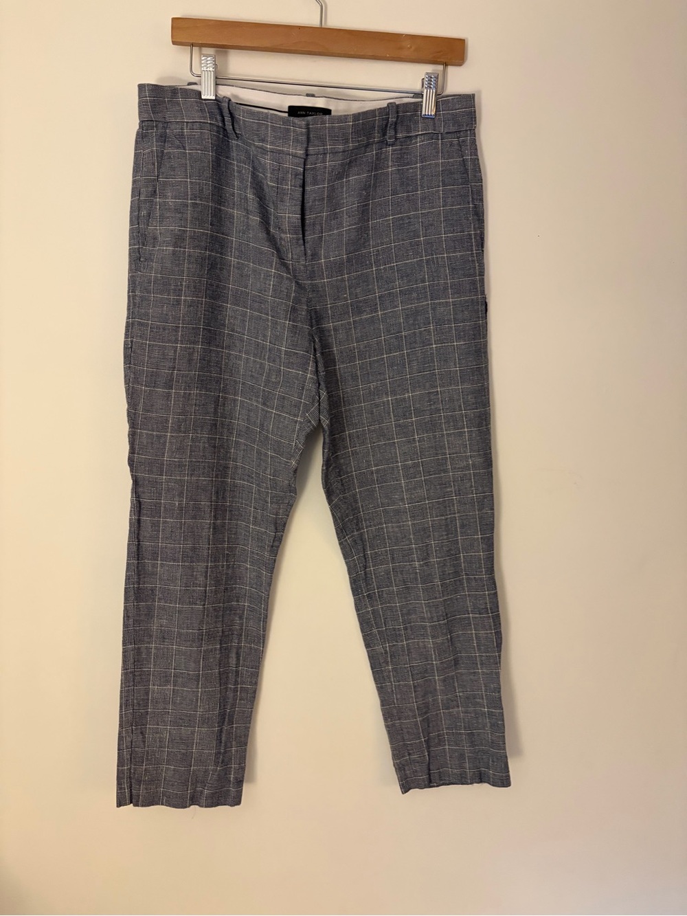 Ann Taylor Men's Gray Windowpane Dress Pants